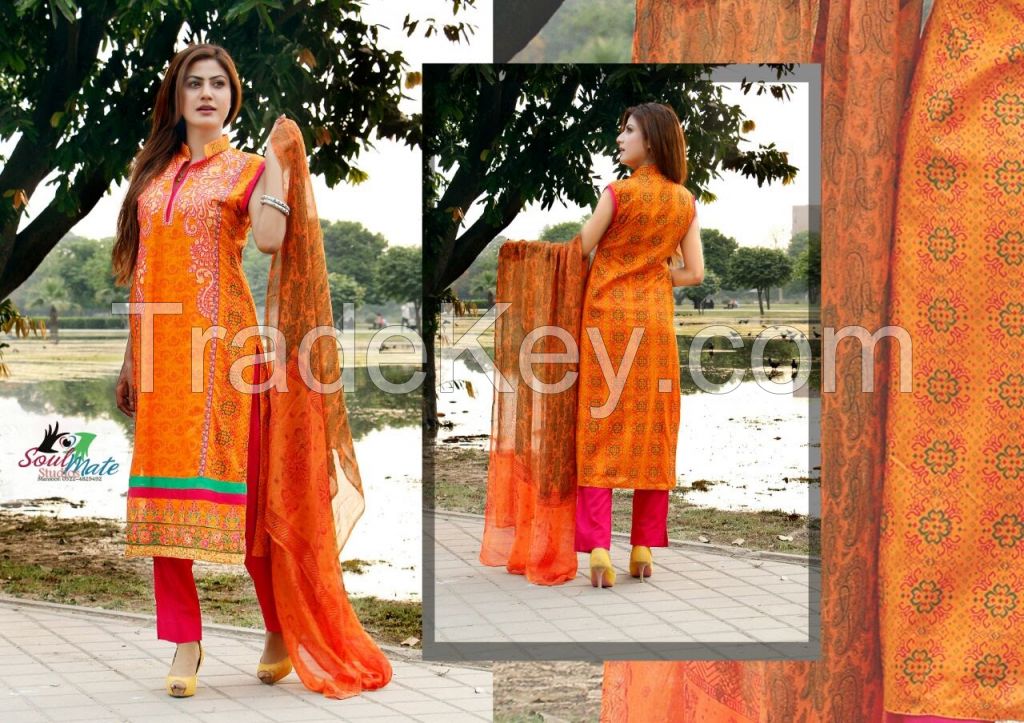Ready to Wear 3 Piece Pakistani Causal Suits on Whole sale Rate 