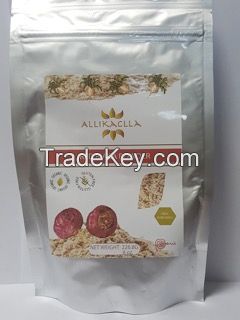 maca powder red, yellow, black and purple