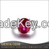 Fashion Jewelry Lab Ruby Stone Rhinestone Zircon 925 Sterling Silver Two In One Ring