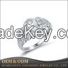 Anniversary Engagement Wedding Band Ring Genuine 925 Sterling Silver Jewelry Feminine Wedding Charm Gift Classic