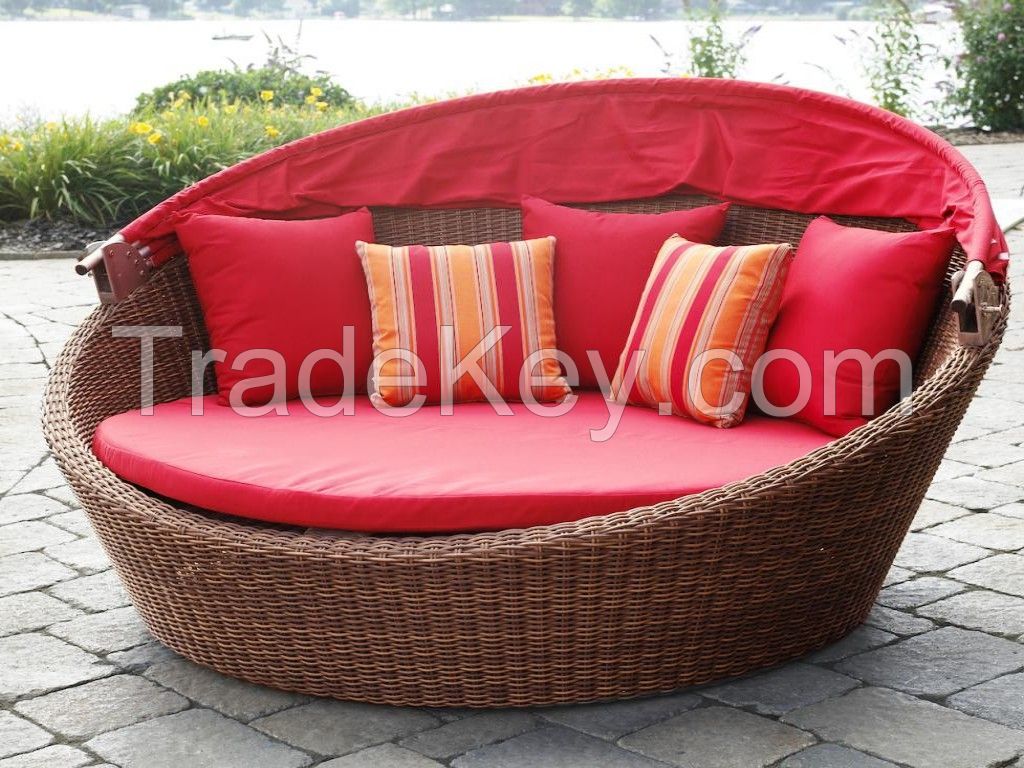 Rattan sun best sale lounger round