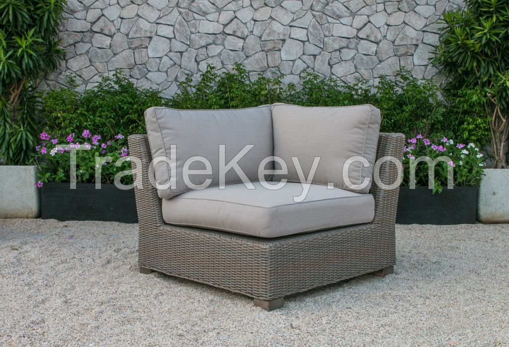 Wicker Wooden Rattan Outdoor Living Sofa Set furniture - Patio Wicker PE rattan sofa set garden furniture