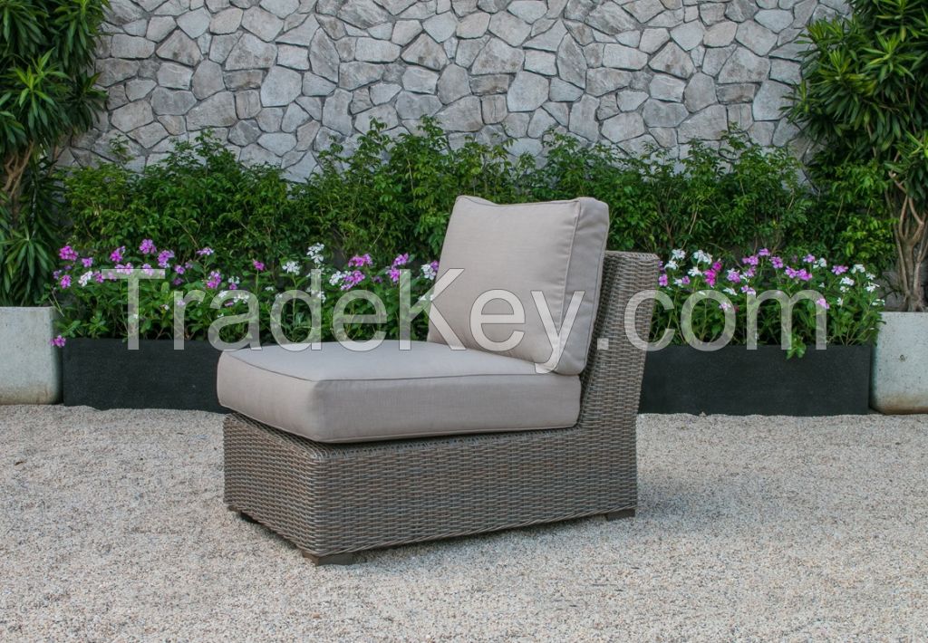 Wicker Wooden Rattan Outdoor Living Sofa Set furniture - Patio Wicker PE rattan sofa set garden furniture