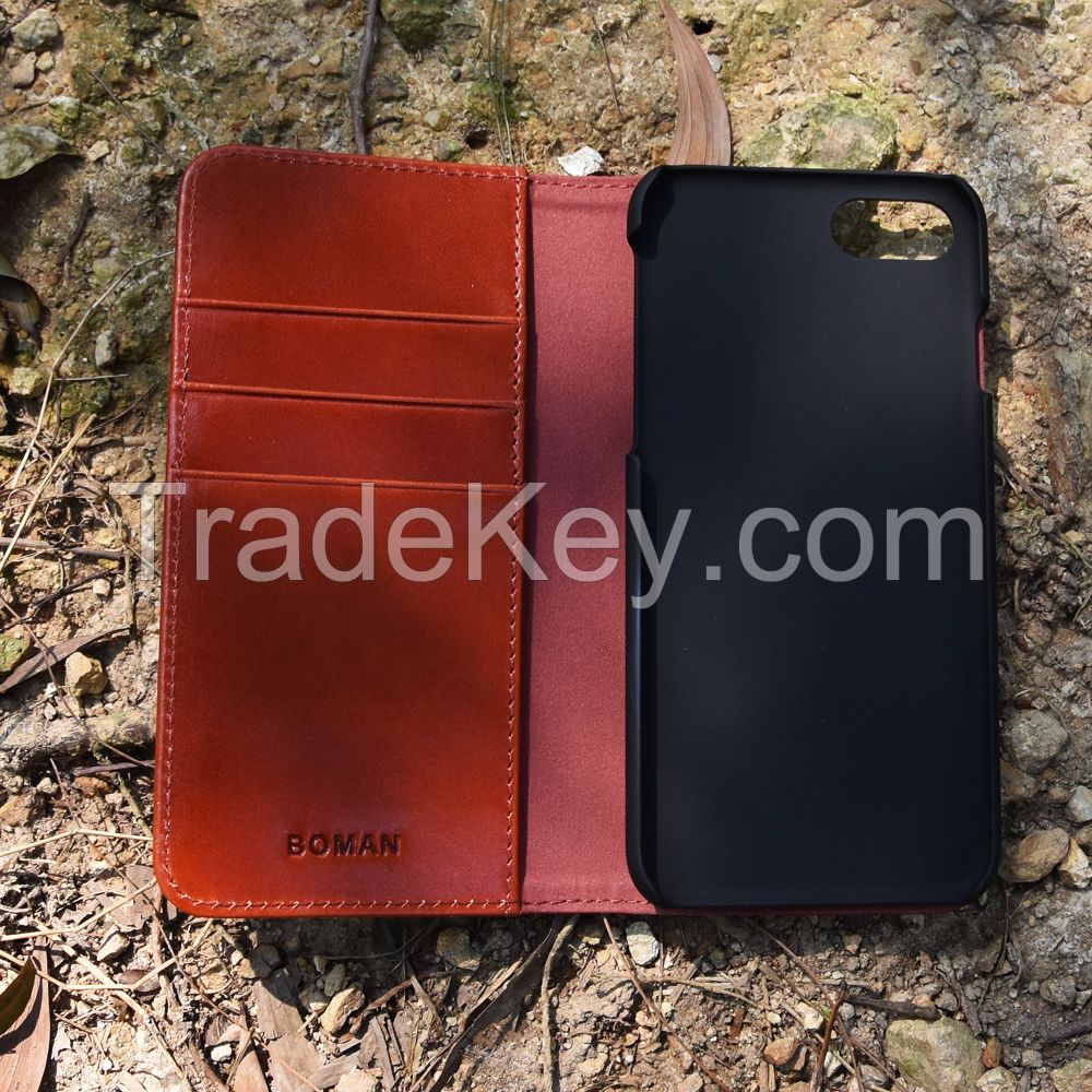 Wallet opening leather case, quality leather phone cases