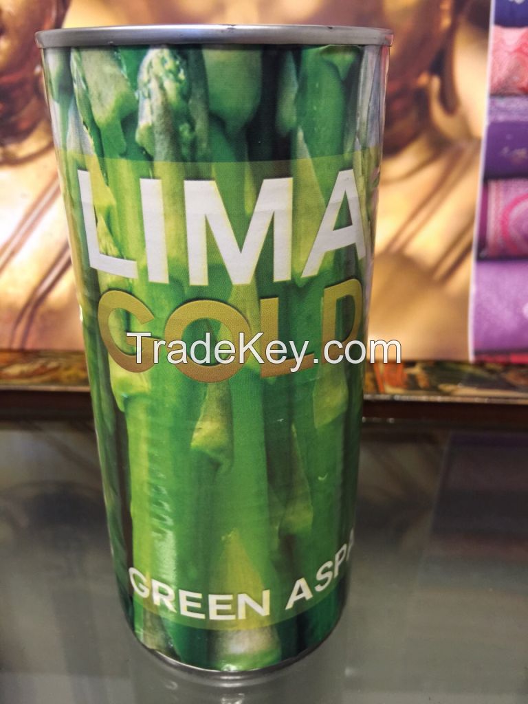 Green Asparagus in tin