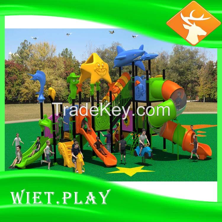 Plastic Slide Type Plastic Swing and Slide Kids Outdoor Playground