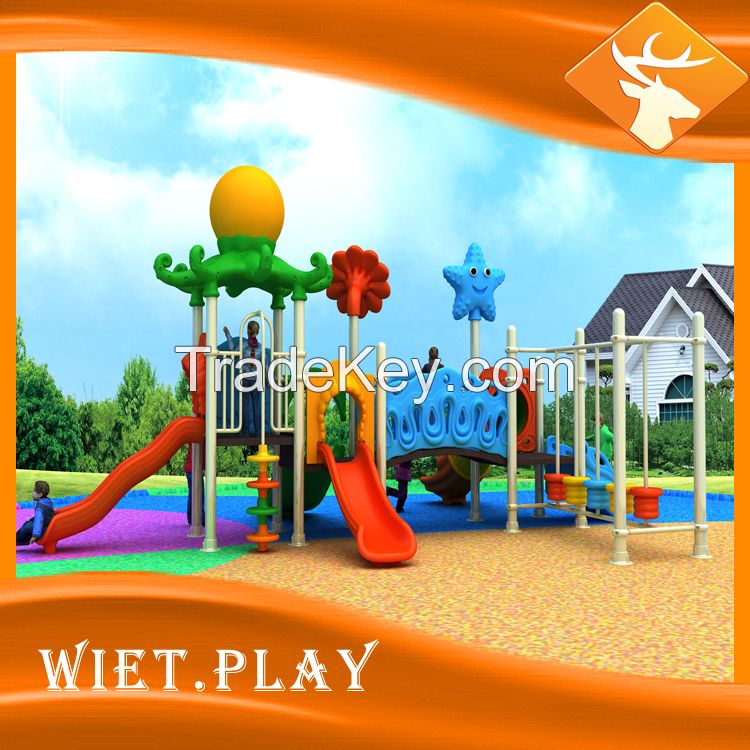 Plastic Slide Type Plastic Swing and Slide Kids Outdoor Playground