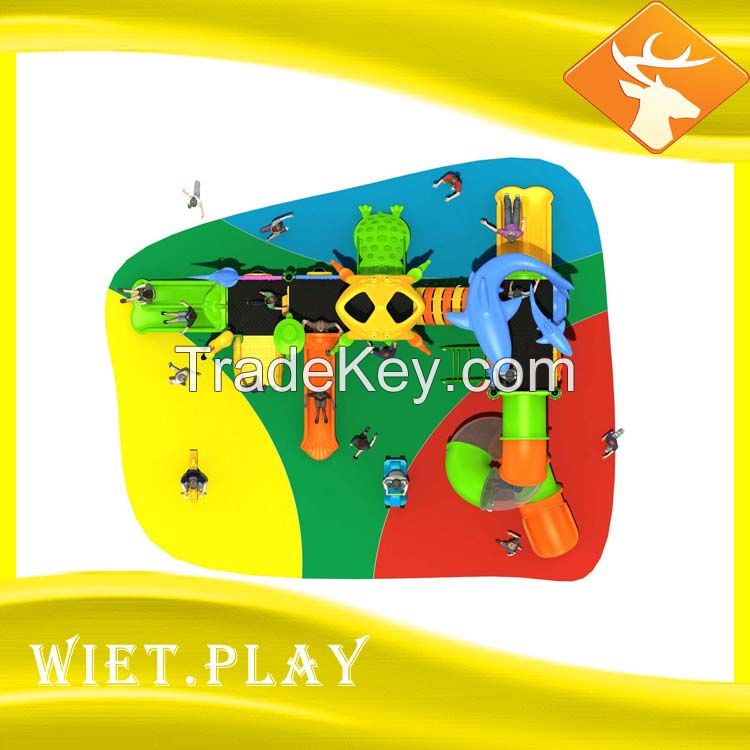 Plastic Slide Type Plastic Swing and Slide Kids Outdoor Playground