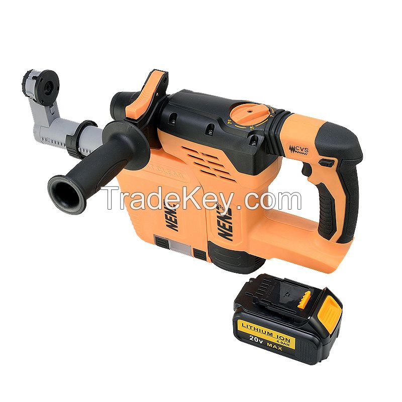 NENZ NZ80-01 600W power tool SDS Plus 20V samsung battery orange and black with innovate dust collection