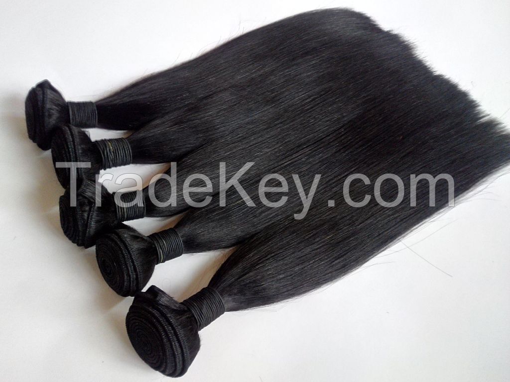 Brazilian Human hair Remy hair weft Natural color 100g Double weft