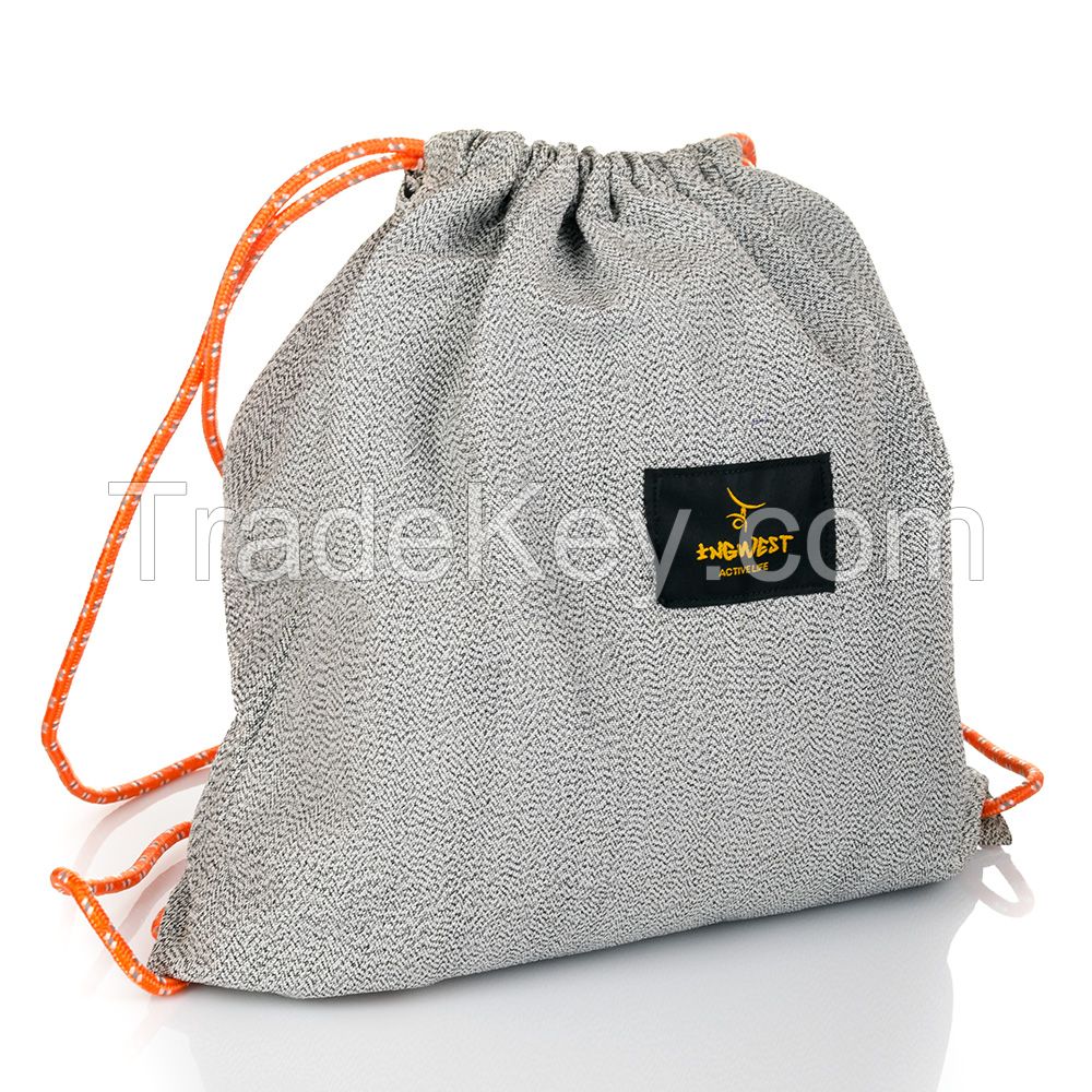 Cut resistant bag. Level 5. Tourist travel cut resistant bag. Ultra-high level cut resistant UHMWPE woven fabric
