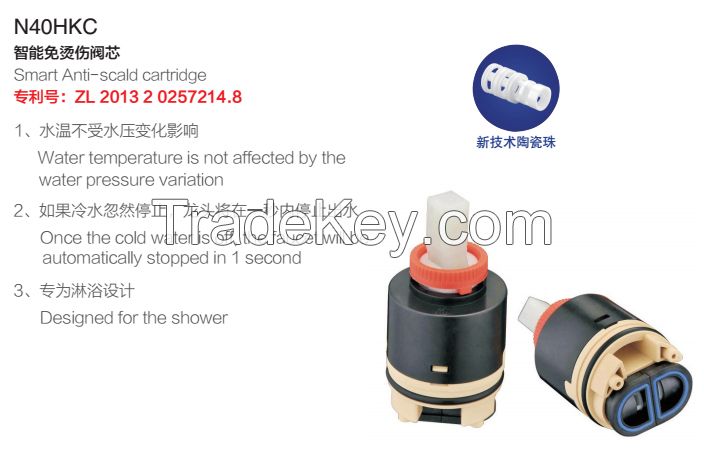 40mm Pressure Balance Ceramic Cartridge for Shower Faucet