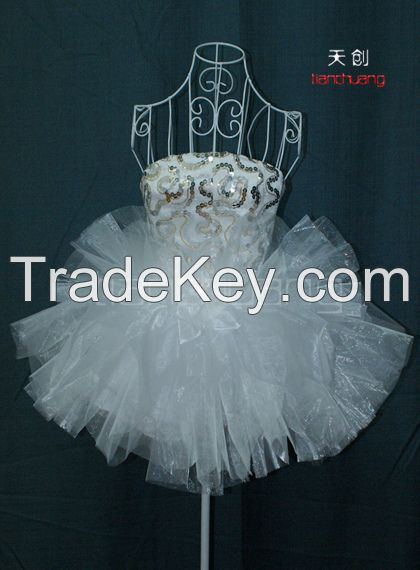 2016 New arrive Short Sleeve Long Dress Skirt LED Fiber Optic Girls Party Dress