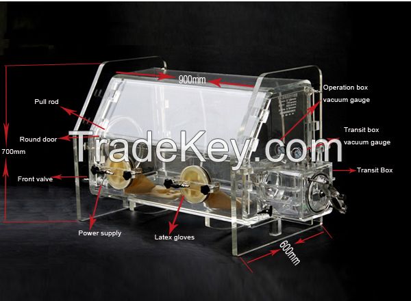 Laboratory Equipment Nitrogen Portable Vacuum Acrylic Transparent Glove Box