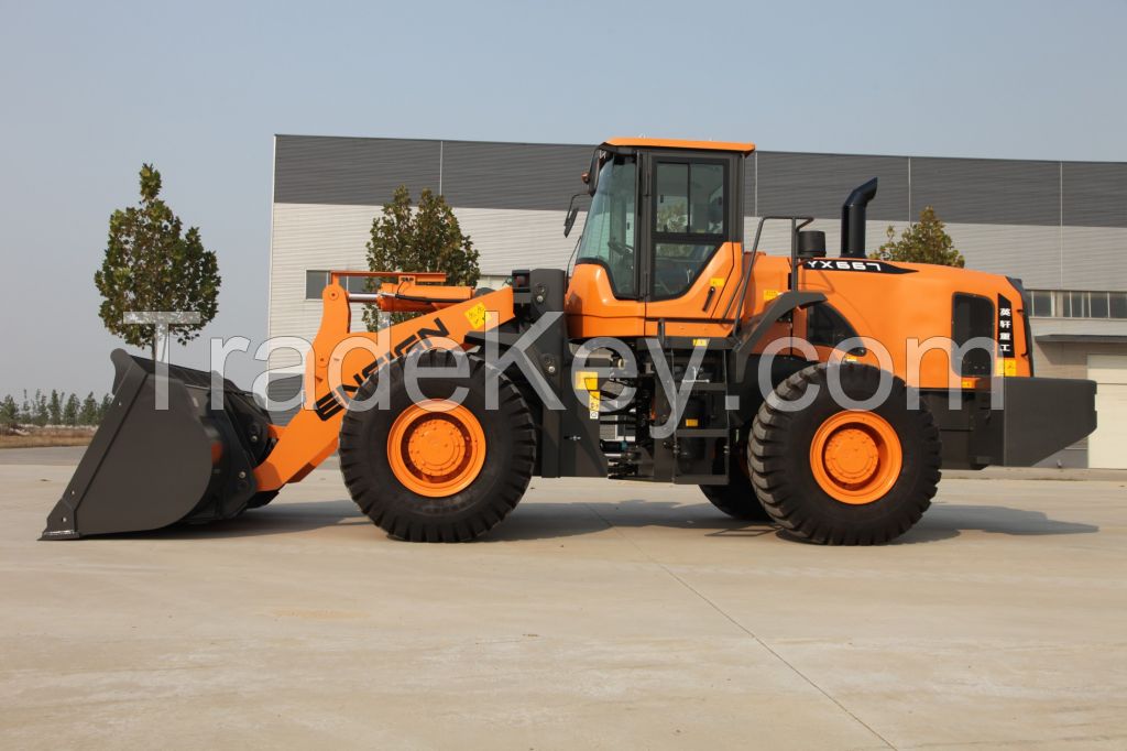 ENSIGN YX667 China's Famous Brand Large Wheel Loader (6ton, 3.5-5.0m3)