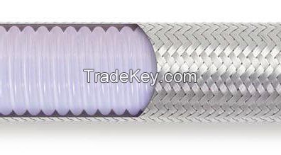 PTFE Corrugated hose with SUS 304