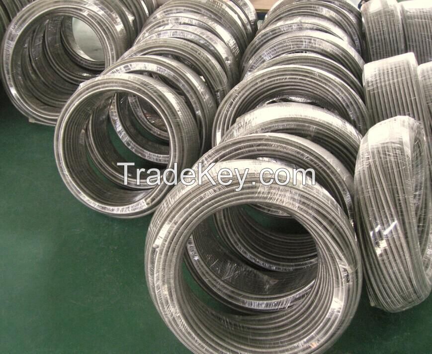 PTFE Corrugated hose with SUS 304