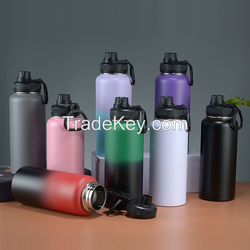 25oz Double Wall Vacuum Insulated Sport Stainless Steel Hot Water Water Bottle With Handlegrip Lid