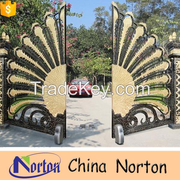 Sliding two sides wrough iron gate for sale