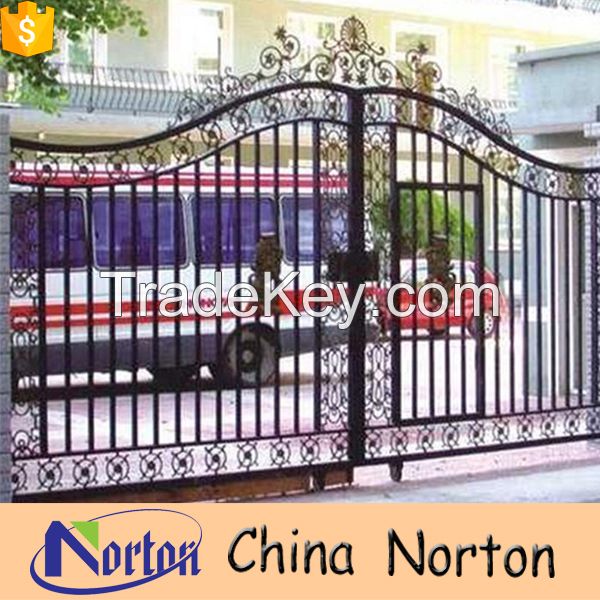 New design cast black home decoration metal garden gates NTIG-005Y