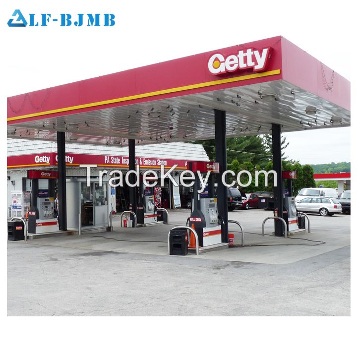 Easy Erection Durable Gas Filling Station Canopy For Sale