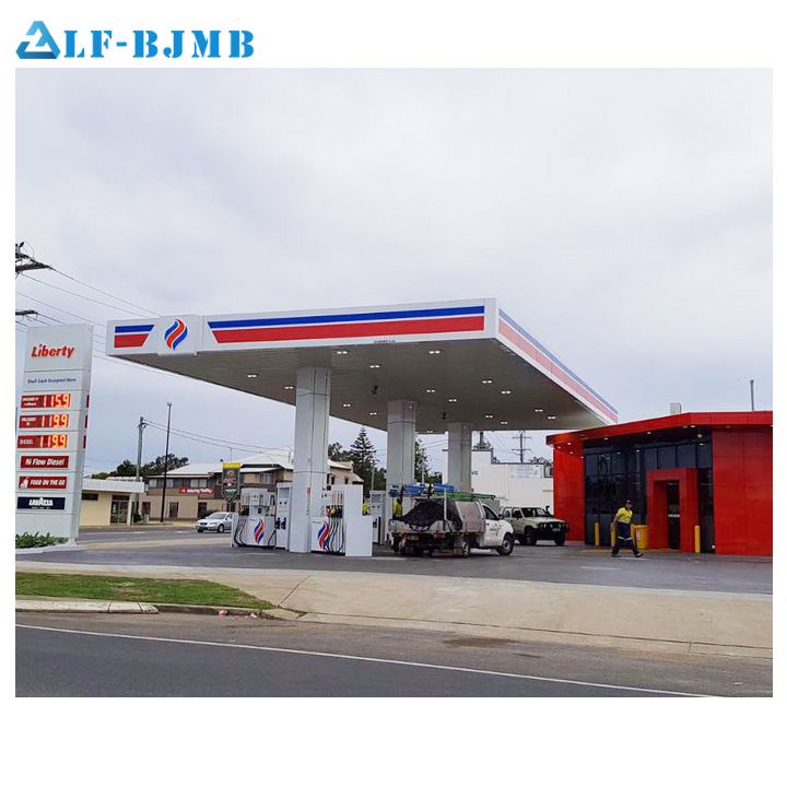 Easy Erection Durable Gas Filling Station Canopy For Sale