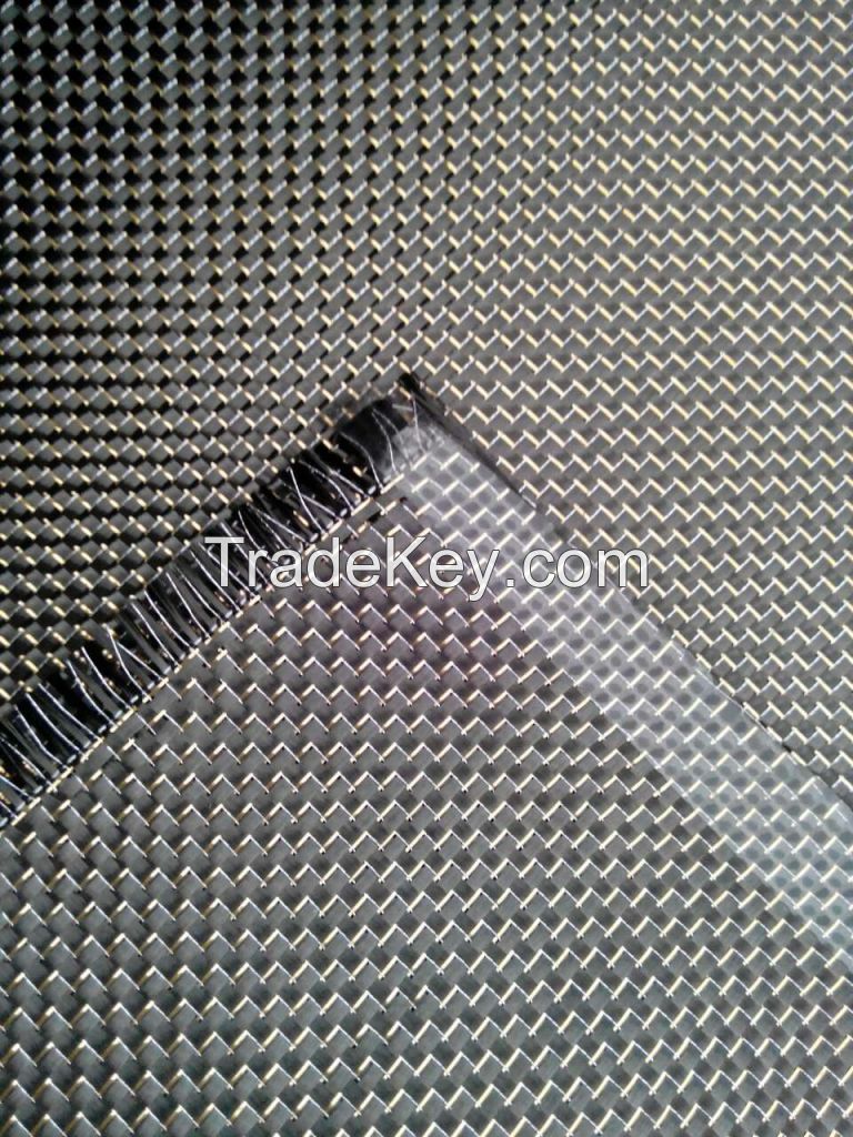 Gold and silver Carbon fiber fabric/cloth,Metallic carbon fiber fabric 