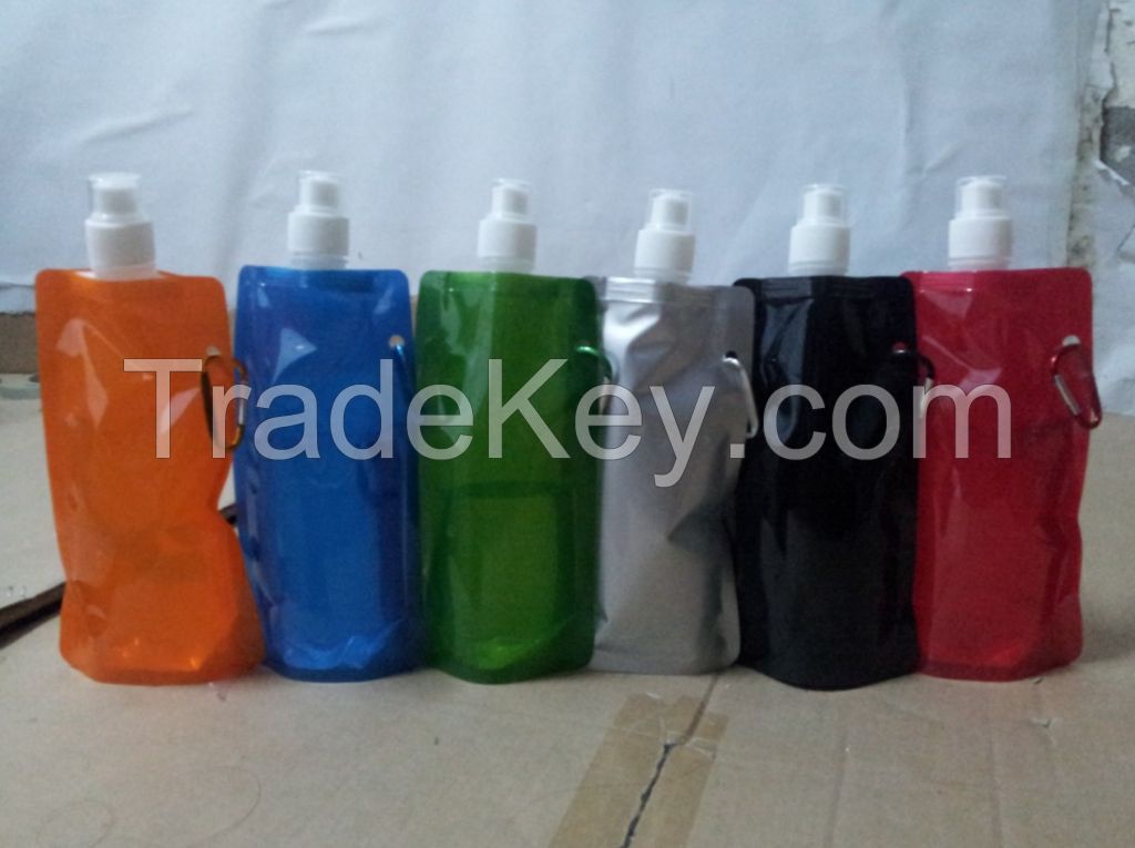 Foldable Water Bottle 480ml Collapsible Water Bottle 16OZ