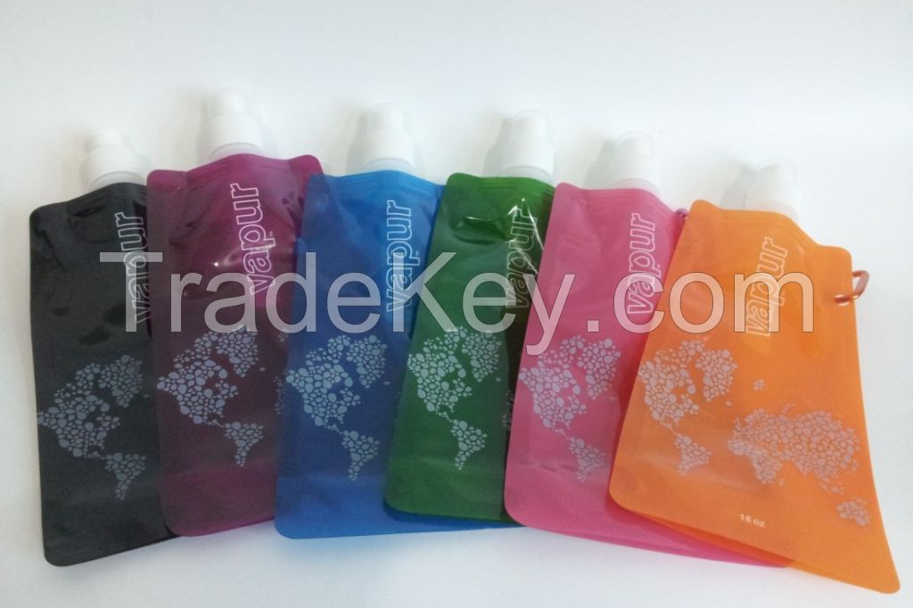 Foldable Water Bottle 480ml Collapsible Water Bottle 16OZ