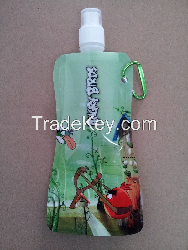 Foldable Water Bottle 480ml Collapsible Water Bottle 16OZ