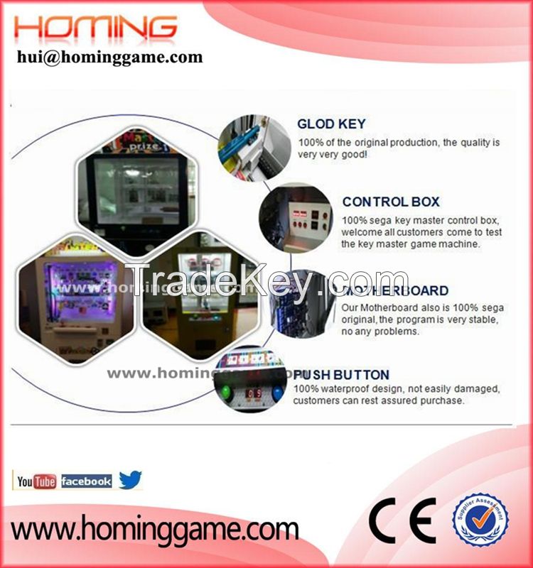 Key master prize vending game machine,prize vending machine,key master arcade game machine