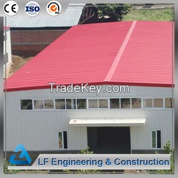 Large span steel barrel prefab warehouse