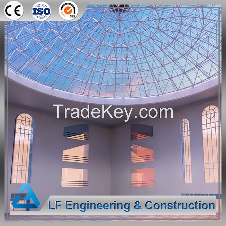 Multi-storey steel structure building  dome skylight