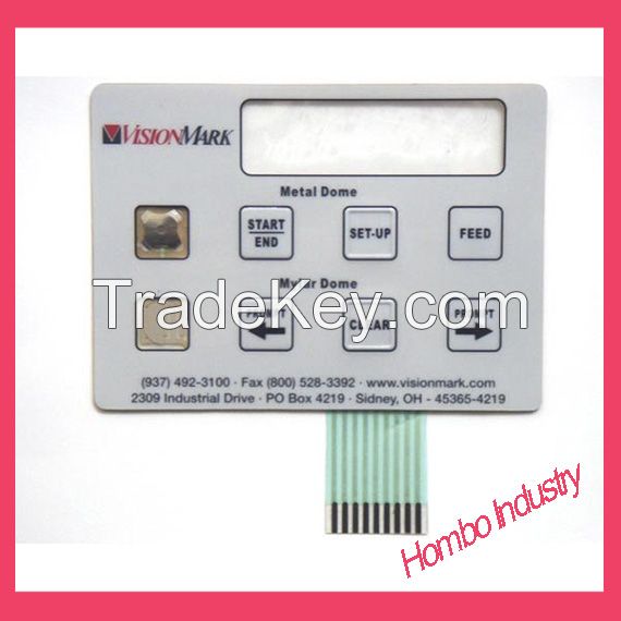 Shield/Flat/Embossed Push Button Keypad Membrane Switch with LCD Window