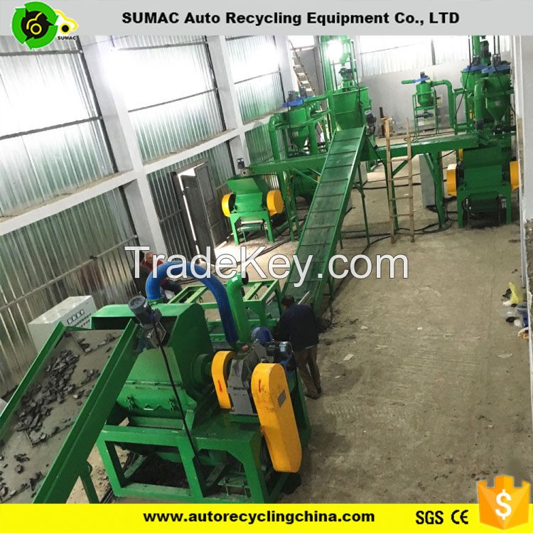 Good quality whole used tire recycling production line for sale