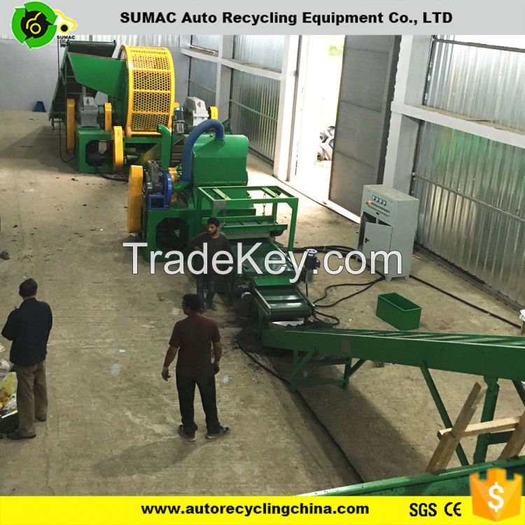 Good quality whole used tire recycling production line for sale