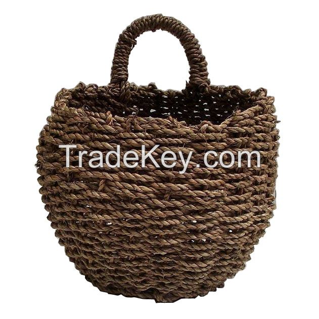 Seagrass wall hanging basket