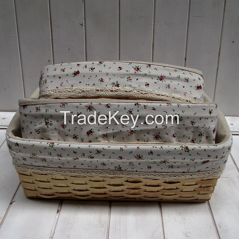 Storage fruit basket with cloth liner protector