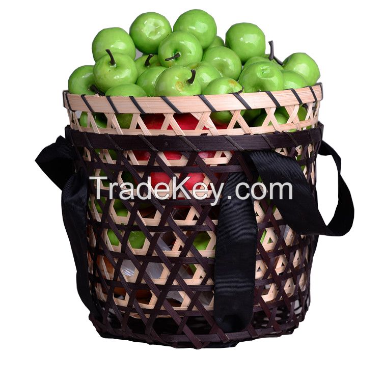 Mesh weaving bamboo fruit basket