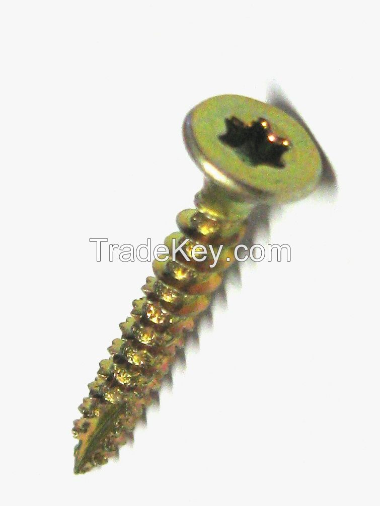 Turbo Sharp Wood Screws with cut point and Torx Drive for non slip