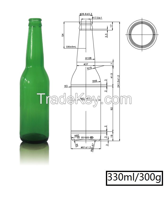 330ml Drink Glass Bottle