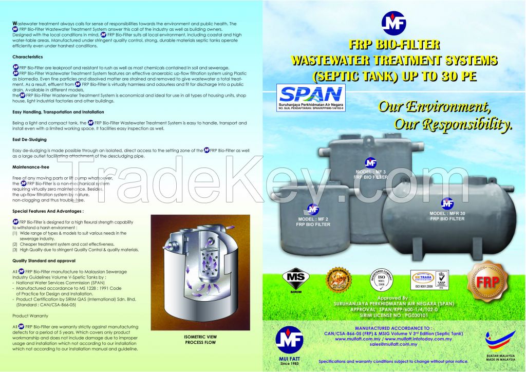 FRP Bio-Filter Water Tank