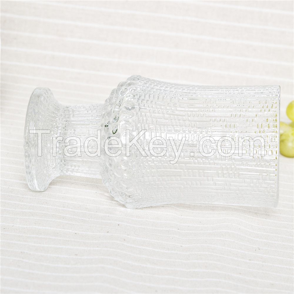 Best Selling Wholesale Glass Candle Jars Stemmed Candle Holder For Home Lighting Decor