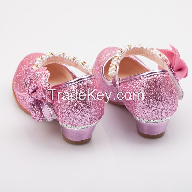 little princess shoe for age 3 to 9,toe caps sandals with high heel ,the show shoes