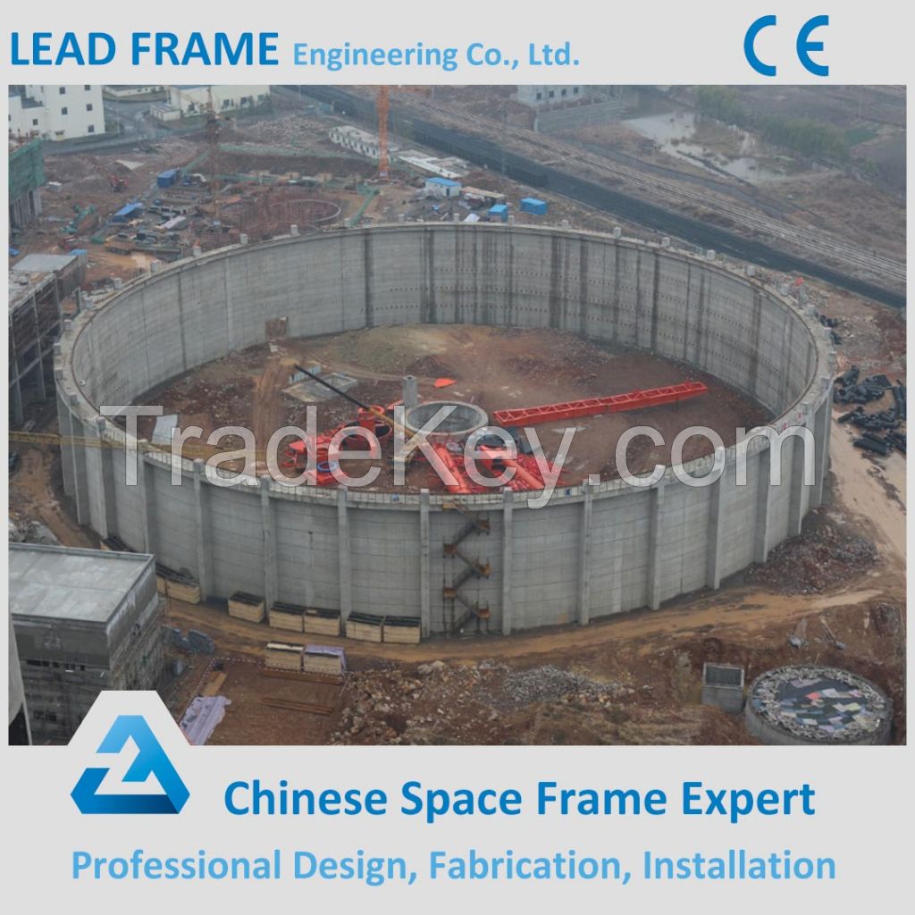 prefabrication large span space frame coal shed for power plant