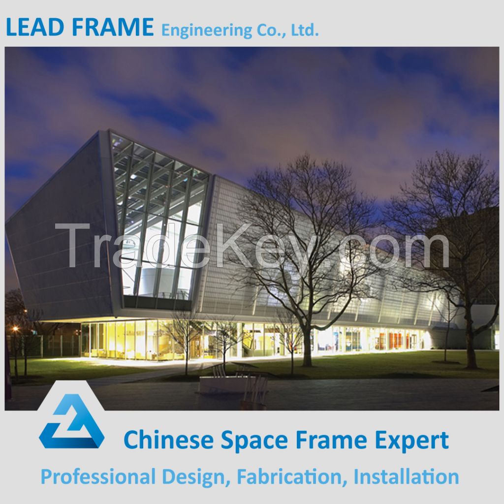 popular design steel structure space frame exhibition hall