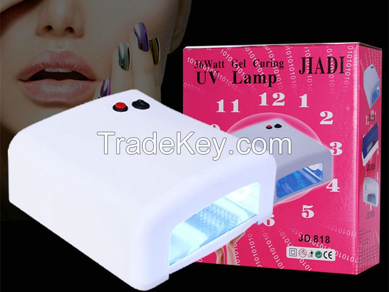 36W mini UV Nail Curing Lamp for Gel Polish Dryer + 4*9W 365nm Light Bulb Gel Art