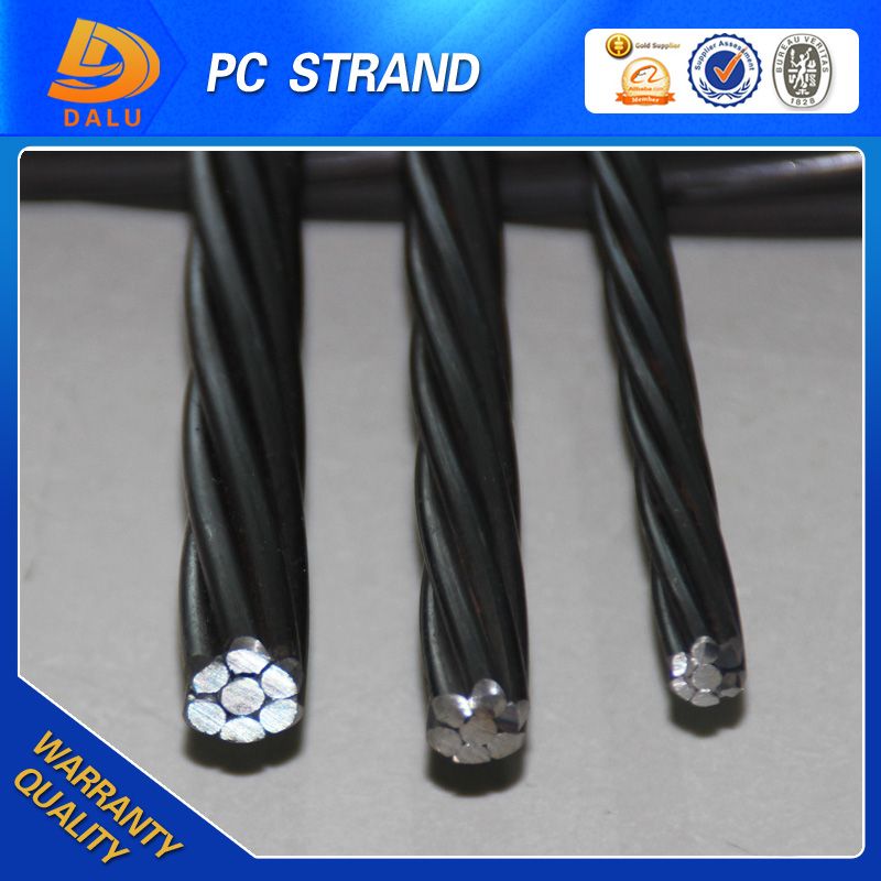 9.53mm 12.7mm 15.2mm PC steel strand wire prestressed strand wire