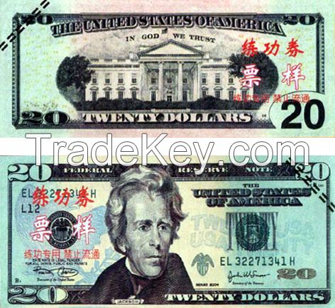 Earlier edition USD Play Money for Movie props and Educational Use for Children in All Ages