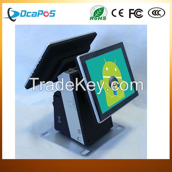 Touch Double Screen Retail Android POS system All in One POS Terminal